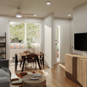 Open space living area with natural lighting at Sonoran Row in Phoenix, AZ