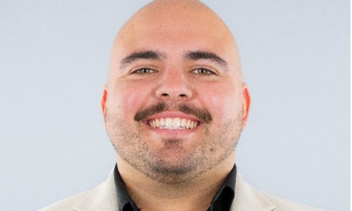 a man smiling