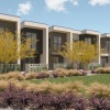 Exterior of the building with trees